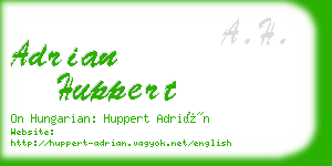 adrian huppert business card